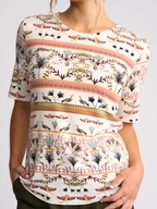 Vassalli Carmen Top - 3/4 Sleeve Round Neck 