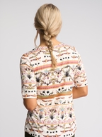 Vassalli Carmen Top - 3/4 Sleeve Round Neck 