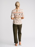 Vassalli Carmen Top - 3/4 Sleeve Round Neck 