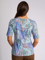 Vassalli Carmen Top - 3/4 Sleeve Round Neck Top