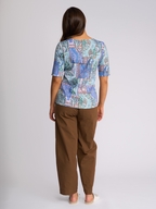 Vassalli Carmen Top - 3/4 Sleeve Round Neck Top