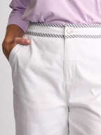 Vassalli Atlanta Jean - Wide Leg Ankle Grazer with Stripe Trim 