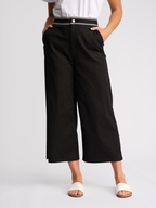 Vassalli Atlanta Jean - Wide Leg Ankle Grazer with Stripe Trim 
