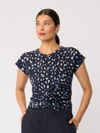 Foil Do The Twist Linen Top