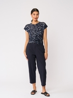 Foil Do The Twist Linen Top