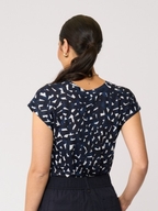 Foil Do The Twist Linen Top