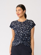Foil Do The Twist Linen Top