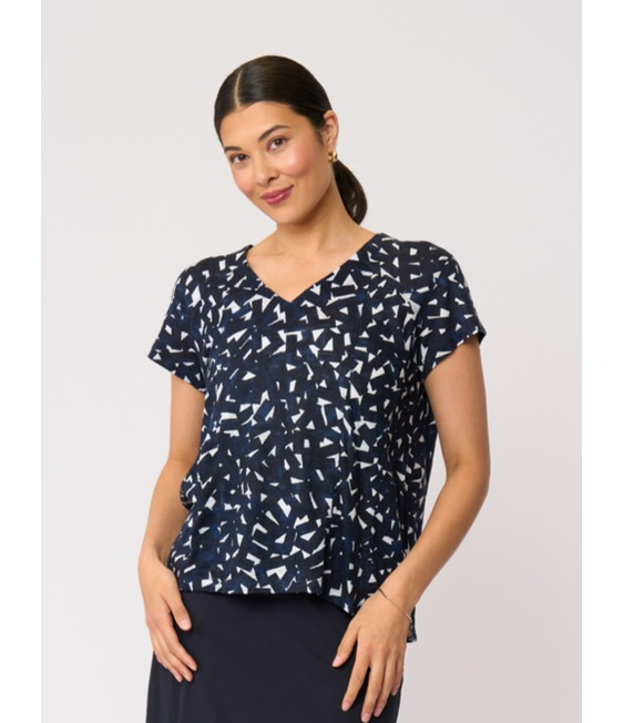 Foil Seams Sew Linen Top