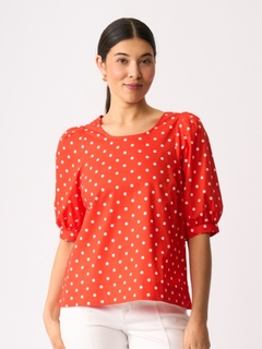 Foil Scoop Neck Swing Top-style-MCRAES