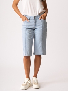 Memo Denim Panel Shorts-style-MCRAES