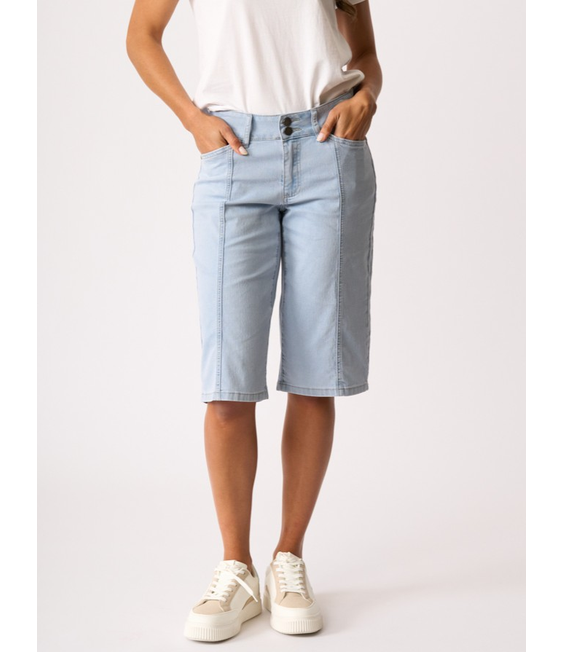 Memo Denim Panel Shorts
