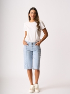 Memo Denim Panel Shorts