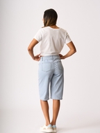 Memo Denim Panel Shorts