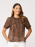 Foil Frill Of It Blouse