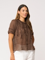 Foil Frill Of It Blouse
