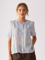 Foil Frill Of It Blouse