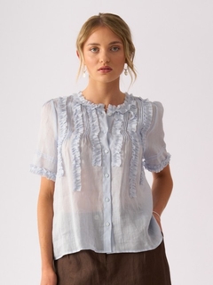 Foil Frill Of It Blouse-style-MCRAES