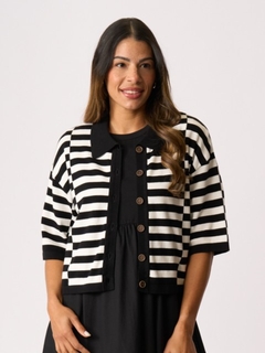 Foil Stepped Cardigan-style-MCRAES