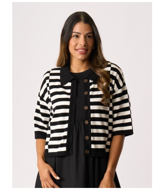 Foil Stepped Cardigan