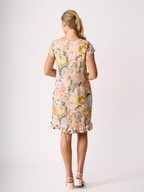 Foil Ruffle Dreams Linen Dress