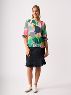 Foil Ruffle Dreams Linen Skirt