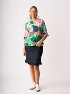 Foil Ruffle Dreams Linen Skirt
