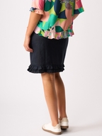 Foil Ruffle Dreams Linen Skirt