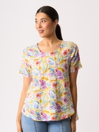 Preen Linen Swing Hem Top