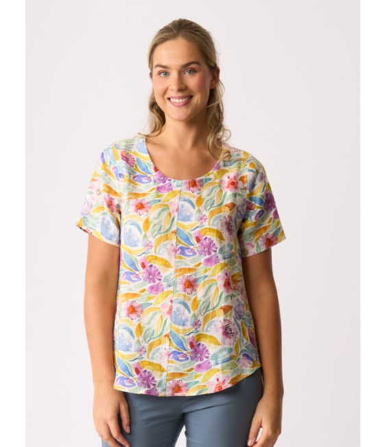 Preen Linen Swing Hem Top