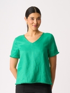 Foil Benefits Galore Linen Top