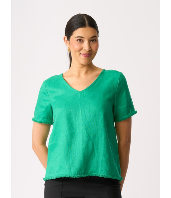 Foil Benefits Galore Linen Top