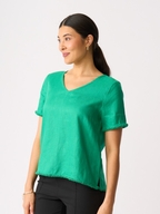 Foil Benefits Galore Linen Top