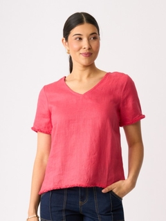 Foil Benefits Galore Linen Top-style-MCRAES