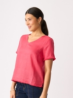 Foil Benefits Galore Linen Top