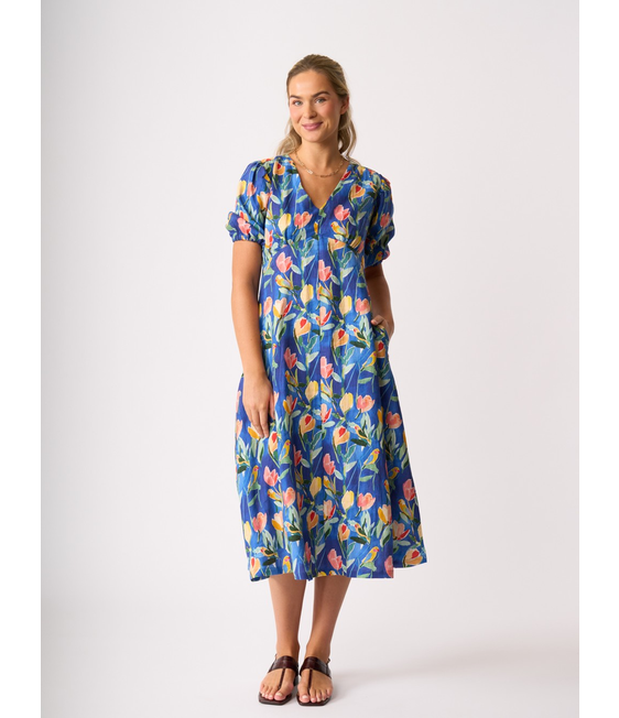 Foil Linen Empire-ly Yours Dress