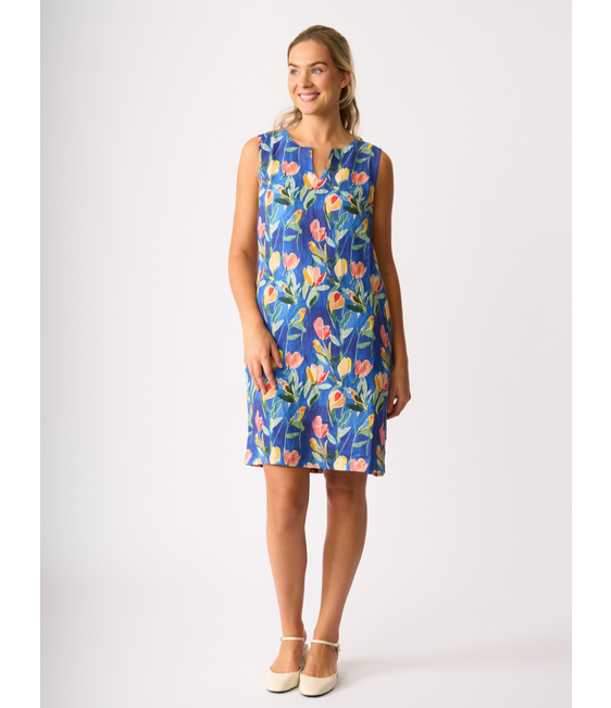 Foil Sun-Sational Linen Dress