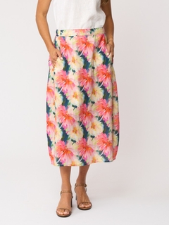 Foil Speaks Volumes Linen Skirt-style-MCRAES