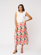 Foil Speaks Volumes Linen Skirt