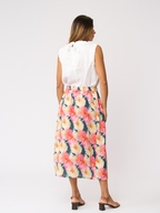 Foil Speaks Volumes Linen Skirt