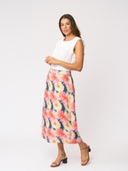 Foil Speaks Volumes Linen Skirt