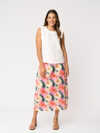 Foil Speaks Volumes Linen Skirt