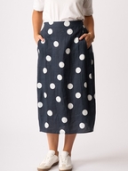 Foil Speaks Volumes Linen Skirt