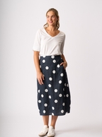 Foil Speaks Volumes Linen Skirt