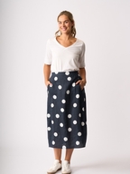 Foil Speaks Volumes Linen Skirt