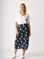 Foil Speaks Volumes Linen Skirt