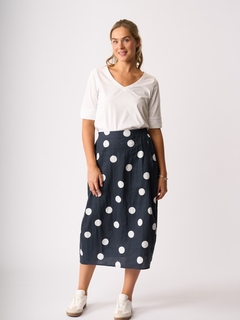 Foil Speaks Volumes Linen Skirt-style-MCRAES