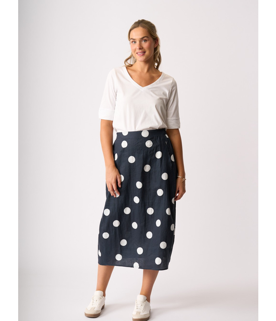 Foil Speaks Volumes Linen Skirt