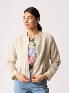 Preen Bubble Hem Linen Jacket-style-MCRAES
