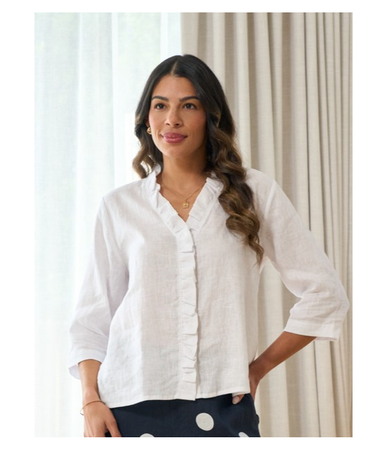 Foil Total Frill Linen Shirt