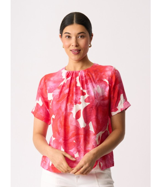 Foil Pleat Neck Top